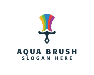 Painting Paint Brush Sword logo design