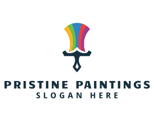 Painting Paint Brush Sword logo design