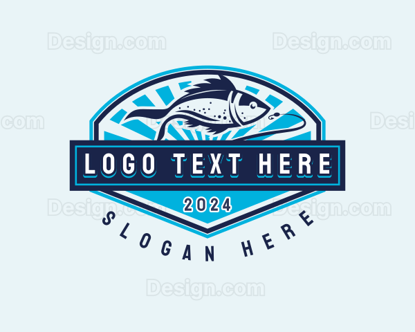 Fishing Hook Seafood Logo