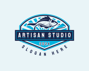 Fishing Hook Seafood logo design