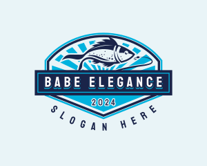 Fishing Hook Seafood logo design