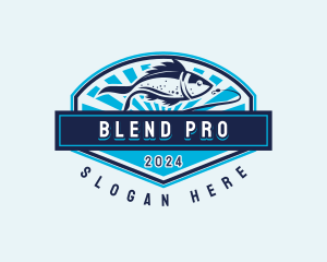 Fishing Hook Seafood logo design