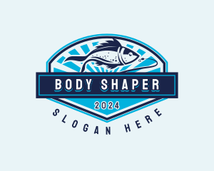 Fishing Hook Seafood logo design