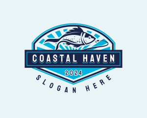 Fishing Hook Seafood logo design