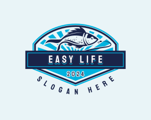 Fishing Hook Seafood logo design