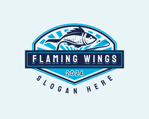 Fishing Hook Seafood logo design