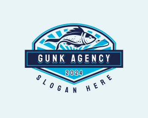 Fishing Hook Seafood logo design