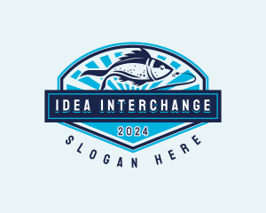 Fishing Hook Seafood logo design