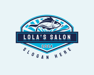 Fishing Hook Seafood logo design