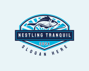 Fishing Hook Seafood logo design