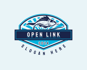 Fishing Hook Seafood logo design