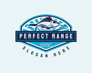 Fishing Hook Seafood logo design