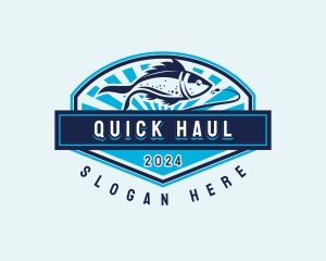 Fishing Hook Seafood logo design