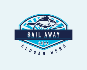 Fishing Hook Seafood logo design