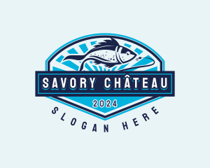 Fishing Hook Seafood logo design