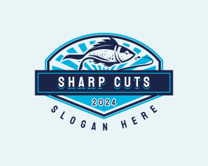 Fishing Hook Seafood logo design