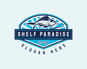 Fishing Hook Seafood logo design