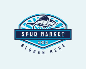 Fishing Hook Seafood logo design