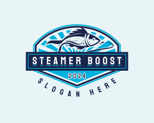 Fishing Hook Seafood logo design