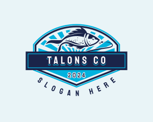 Fishing Hook Seafood logo design