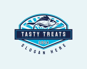 Fishing Hook Seafood logo design