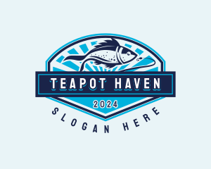 Fishing Hook Seafood logo design