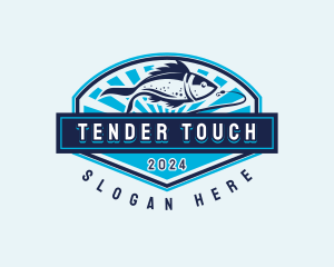 Fishing Hook Seafood logo design