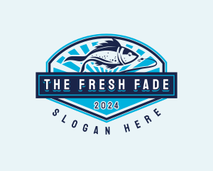 Fishing Hook Seafood logo design