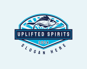 Fishing Hook Seafood logo design