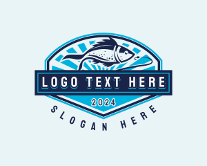 Seafood - Fishing Hook Seafood logo design