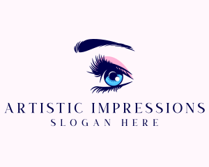 Eyelashes Beauty Cosmetics logo design