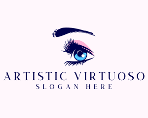 Eyelashes Beauty Cosmetics logo design