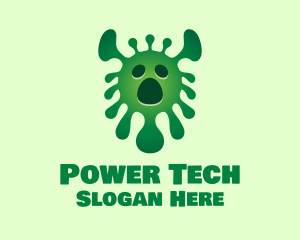 Green Virus Monster Logo