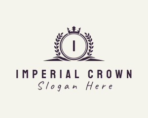 Crown Wreath Royalty logo design