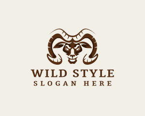 Wild Ram Horn logo design