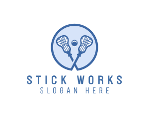 Sports Lacrosse Sticks logo design