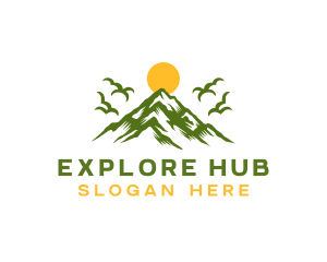 Mountain Destination Explorer logo design