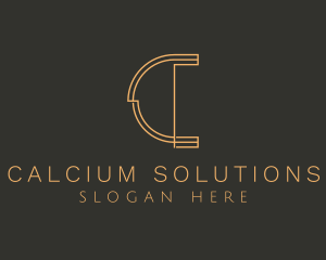 Golden Letter C  logo design