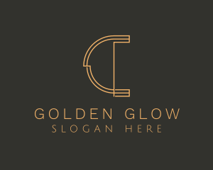 Golden Letter C  logo