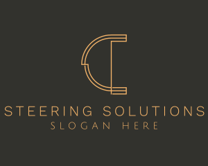 Golden Letter C  logo design