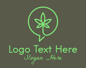 Cannabis Chat Support logo design