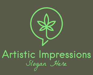 Cannabis Leaf Marijuana logo design