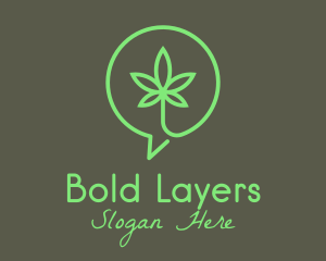 Cannabis Leaf Marijuana logo design