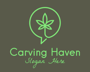 Cannabis Leaf Marijuana logo design