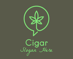 Cannabis Leaf Marijuana logo design