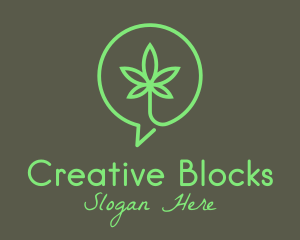 Cannabis Leaf Marijuana logo design