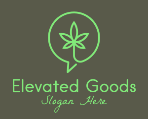 Cannabis Leaf Marijuana logo design