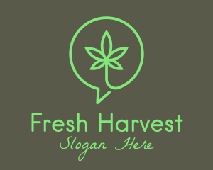 Cannabis Leaf Marijuana logo design