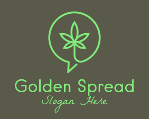 Cannabis Leaf Marijuana logo design