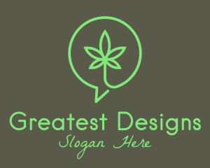 Cannabis Leaf Marijuana logo design